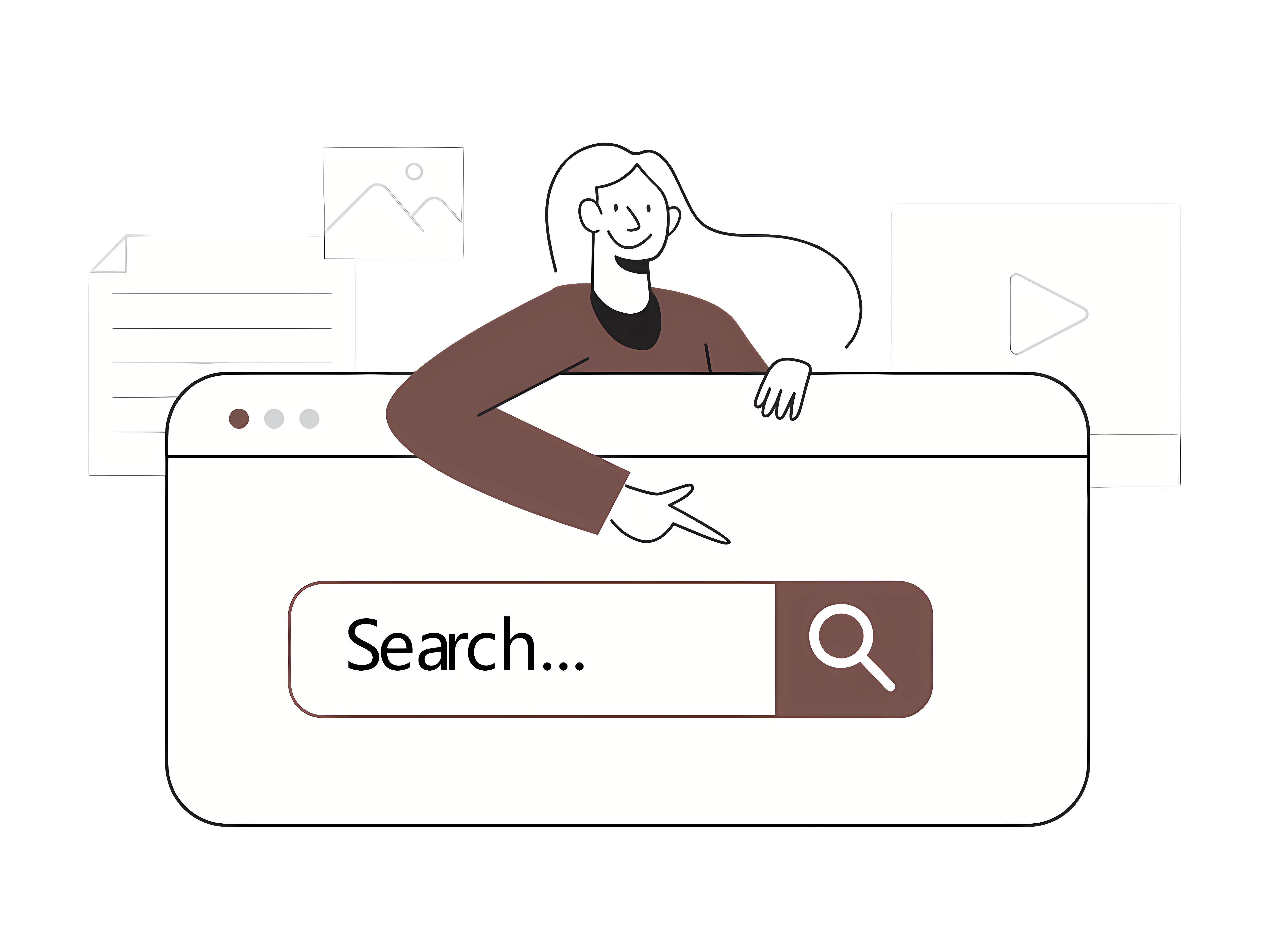 YouTube Search for Focus Extension Search tool illustration